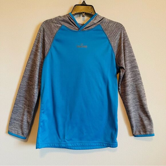 Spalding Boy's Hoodie Medium 10/12 Two-Tone Blue Gray - Picture 1 of 4